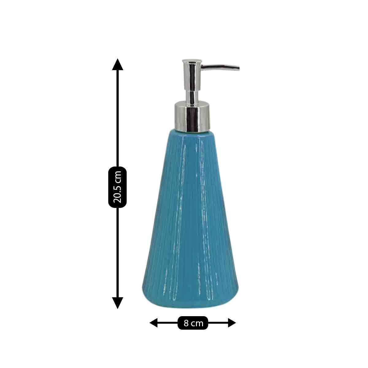Ceramic Soap Dispenser for handwash for Bathroom, Blue (V-CSD-040)