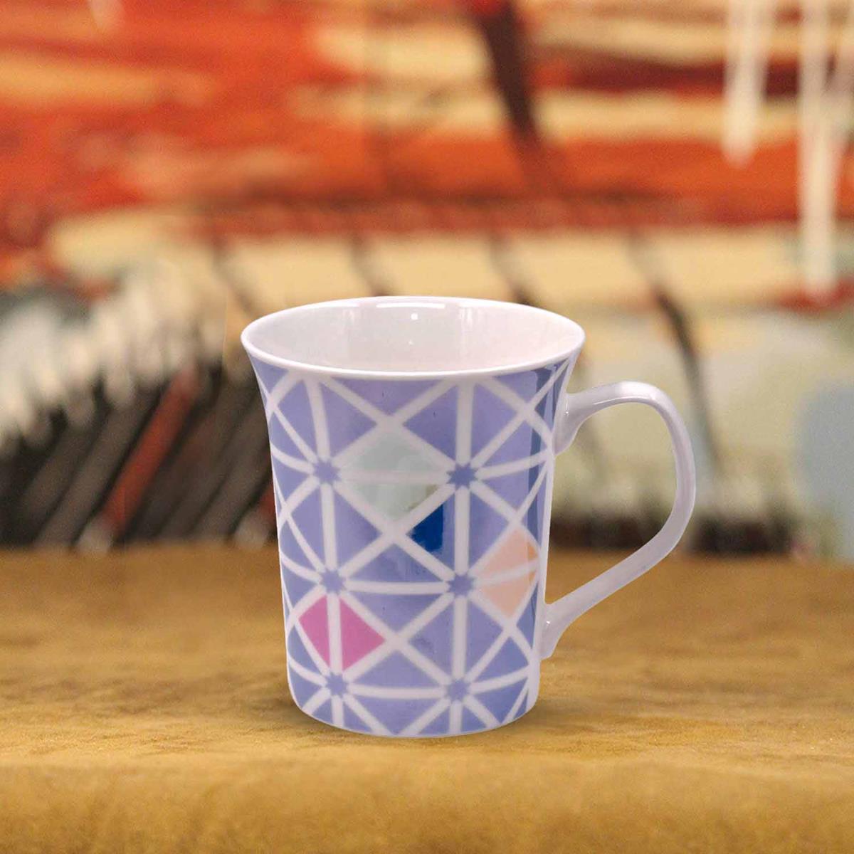 Printed Ceramic Tall Coffee or Tea Mug with handle - 325ml (4118-A)