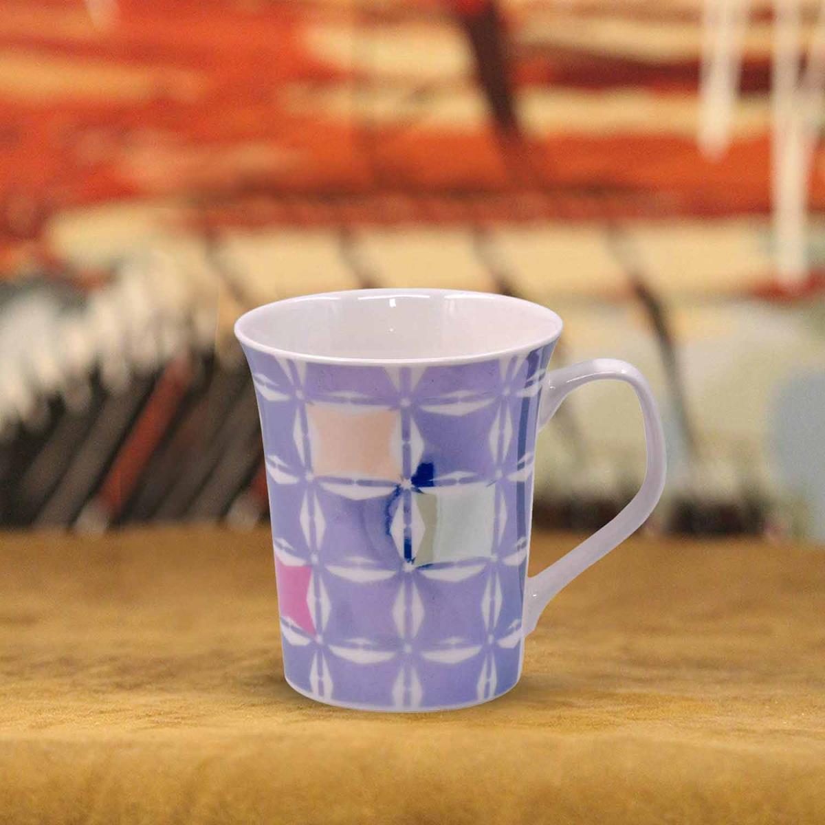 Printed Ceramic Tall Coffee or Tea Mug with handle - 325ml (4118-D)
