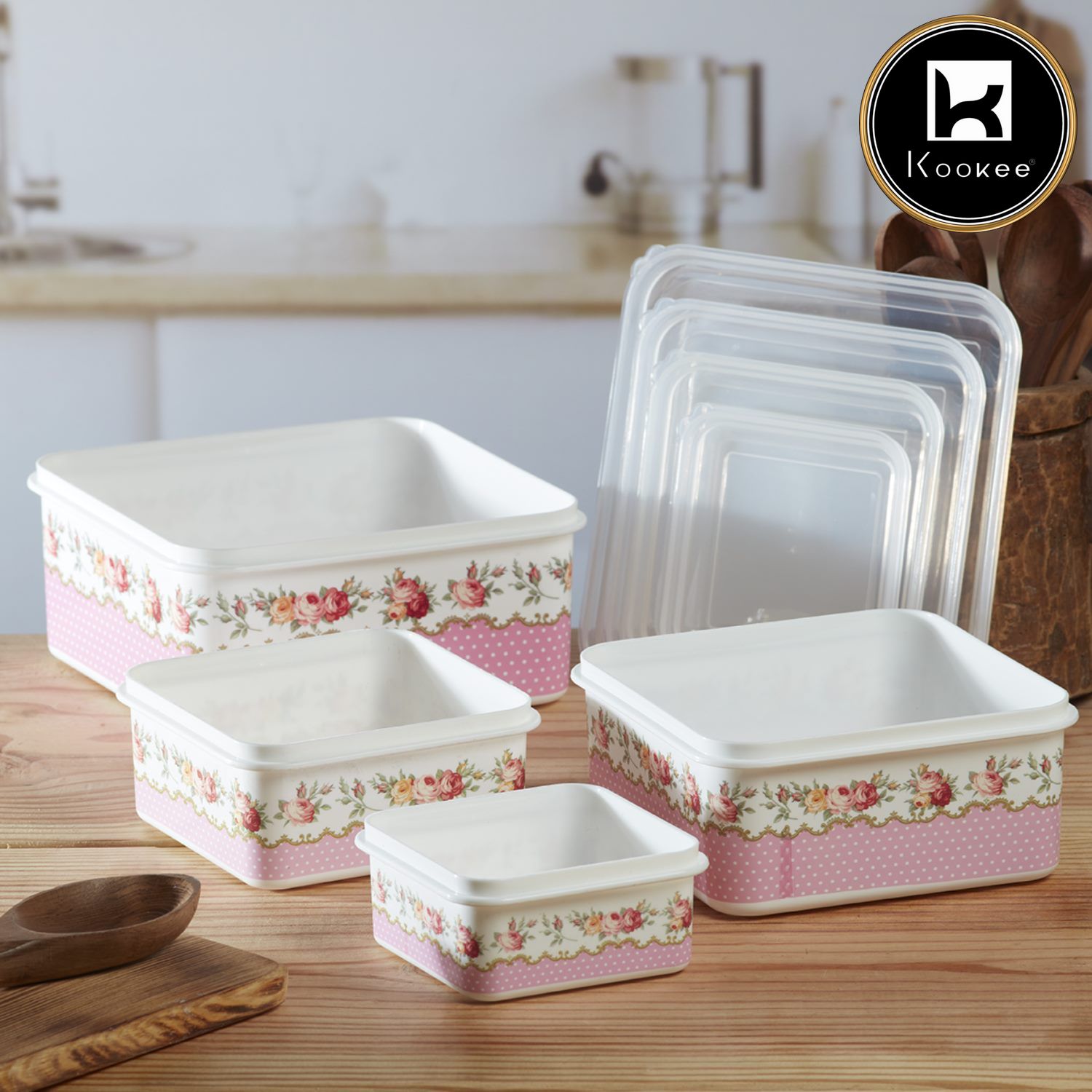 Kookee Plastic Containers, Multi, ART06220