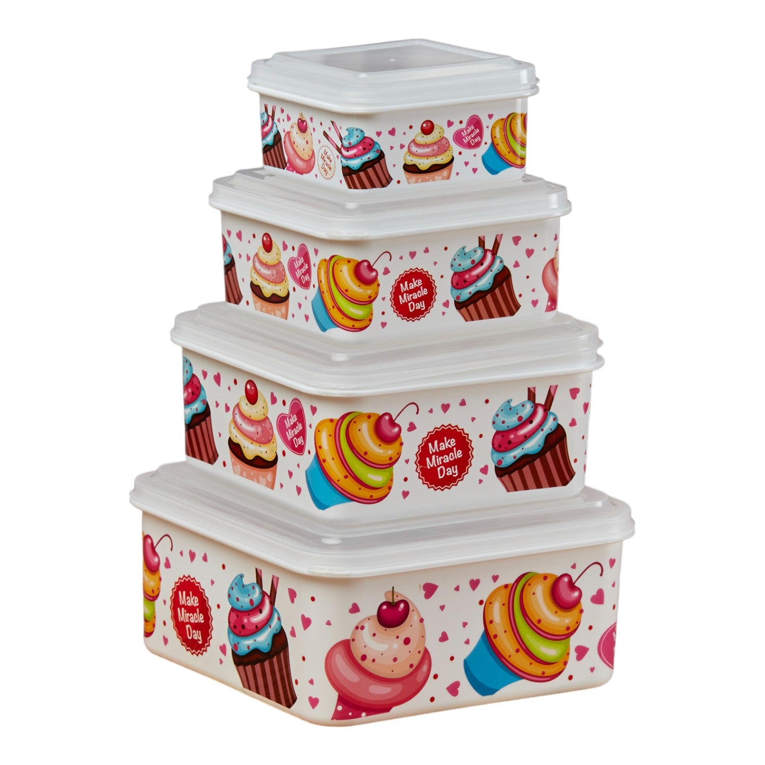Kookee Plastic Containers, Multi, ART06223