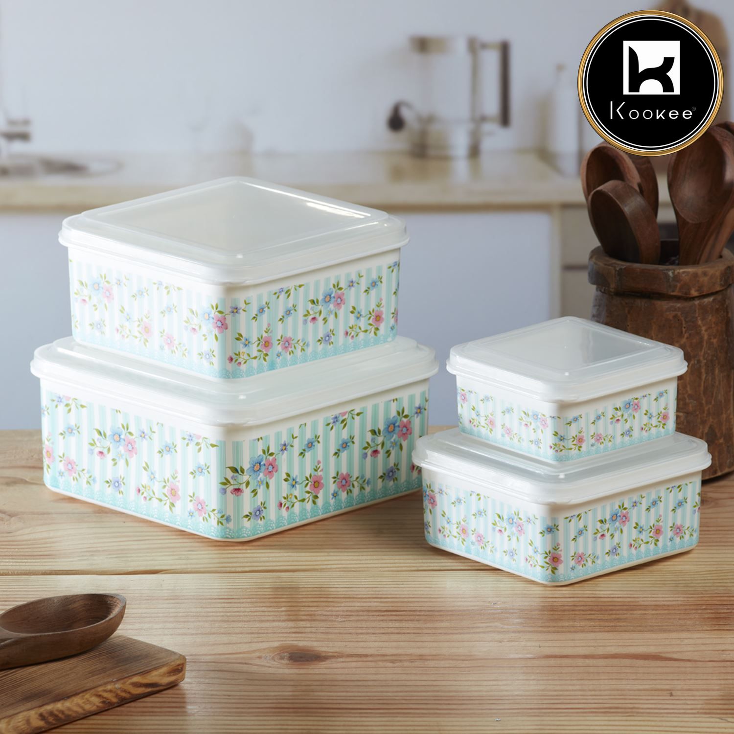 Kookee Plastic Containers, Multi, ART06224