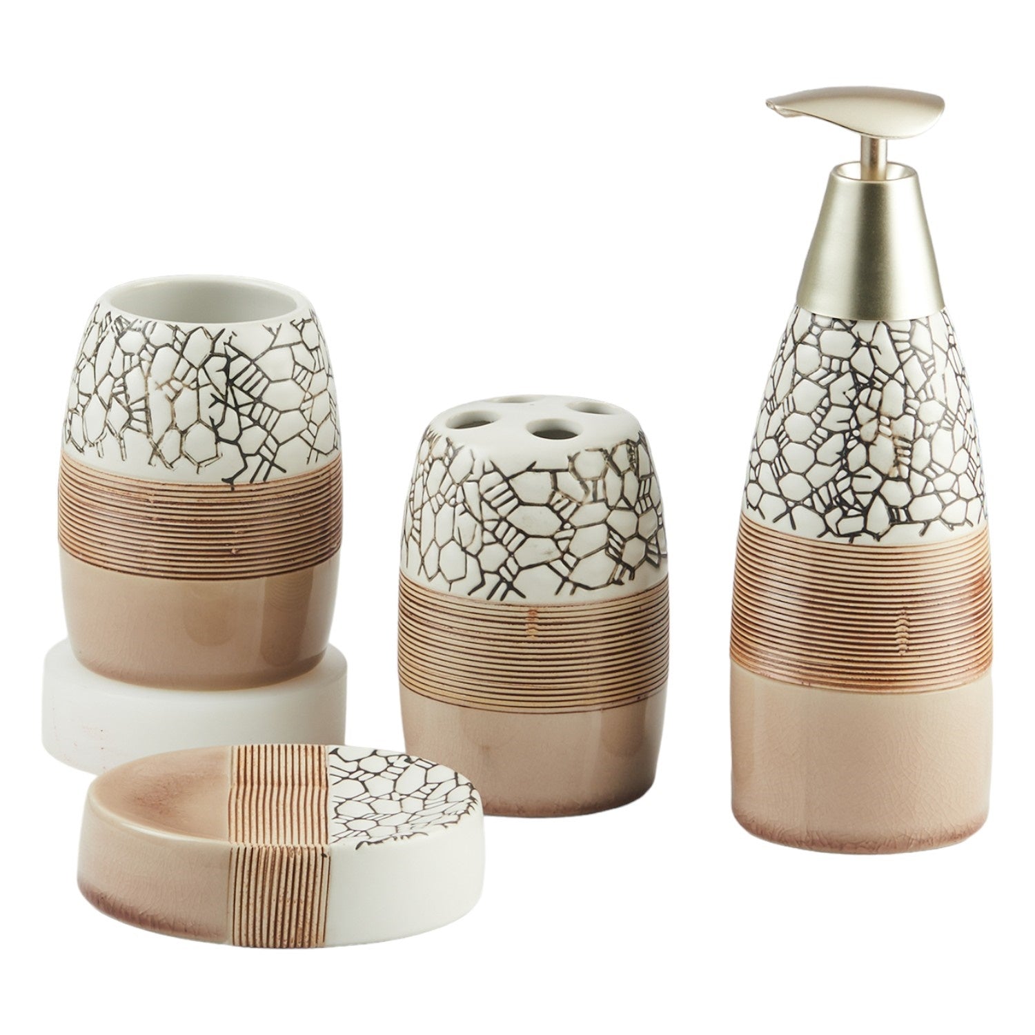 Kookee Ceramic Bathroom Sets, Multi, ART06253