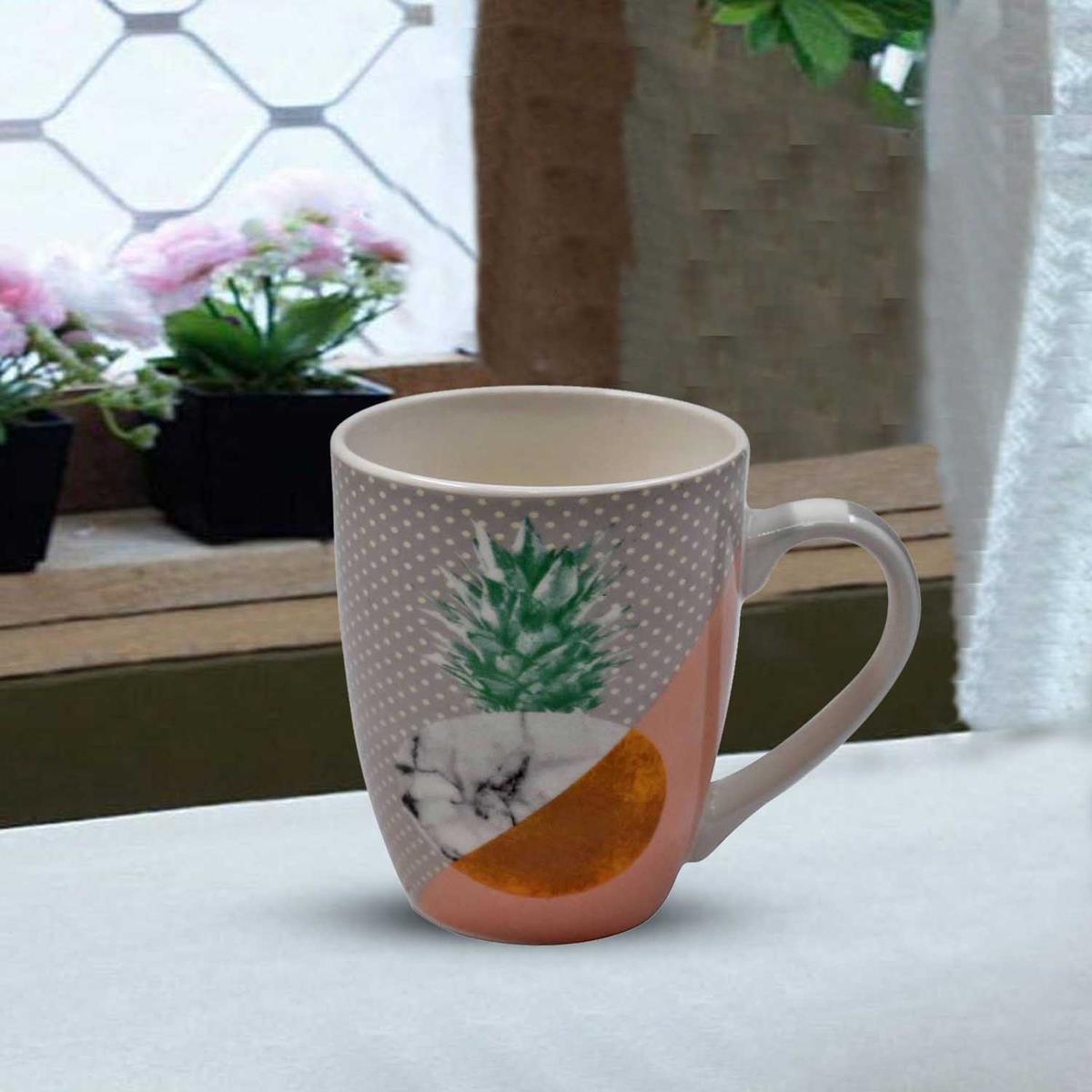 Printed Ceramic Coffee or Tea Mug with handle - 325ml (3551-A)