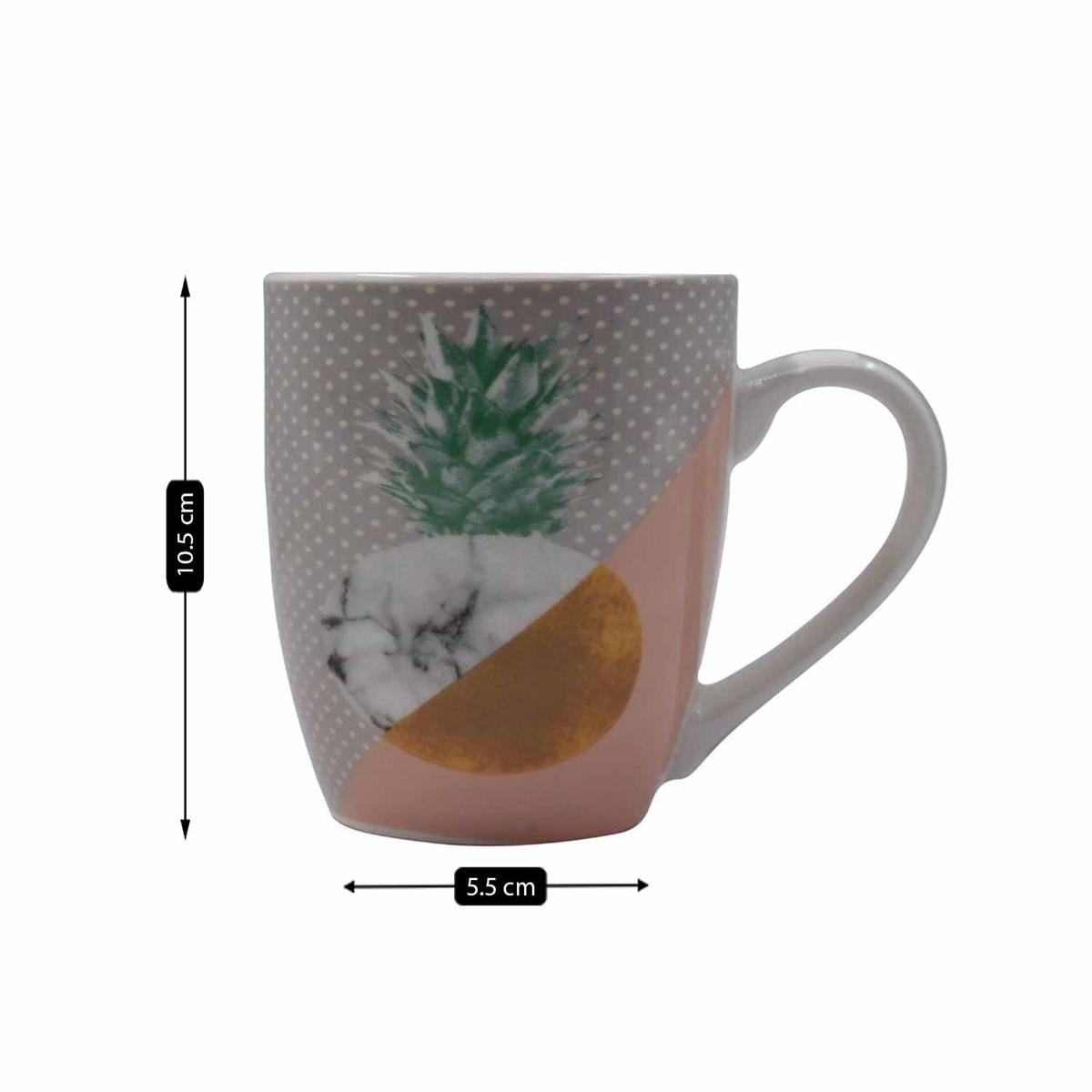 Printed Ceramic Coffee or Tea Mug with handle - 325ml (3551-D)