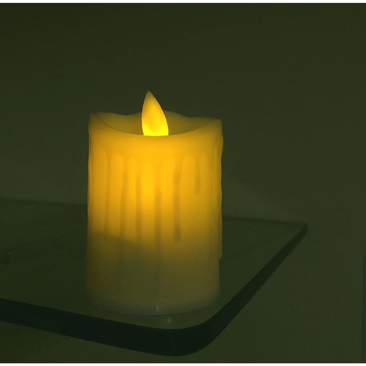 Kookee LED Light Flamless Plastic Tea Light Candles Set of 6 for Home decoration for Festival, Py, Celebration (6300)