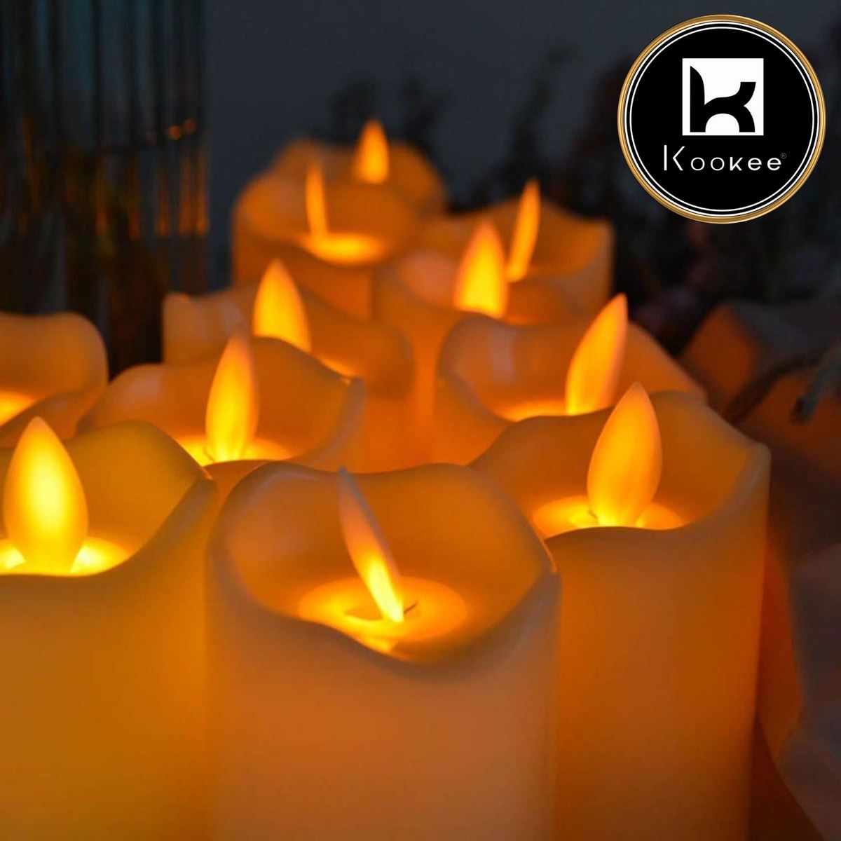 Kookee LED Candle, Yellow, ART09492