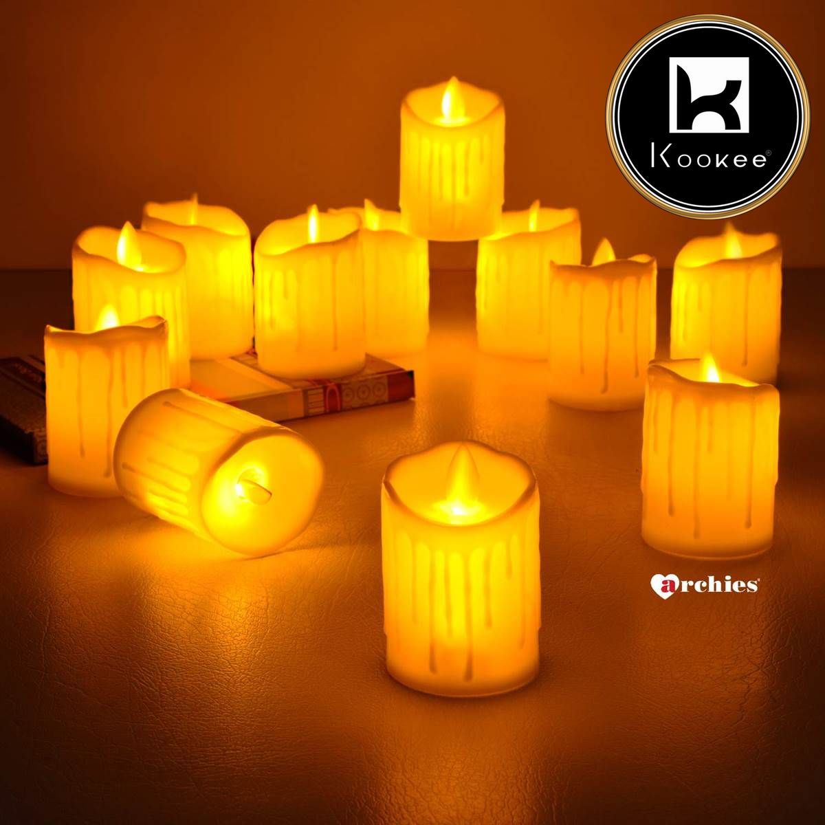 Kookee LED Candle, Yellow, ART09492