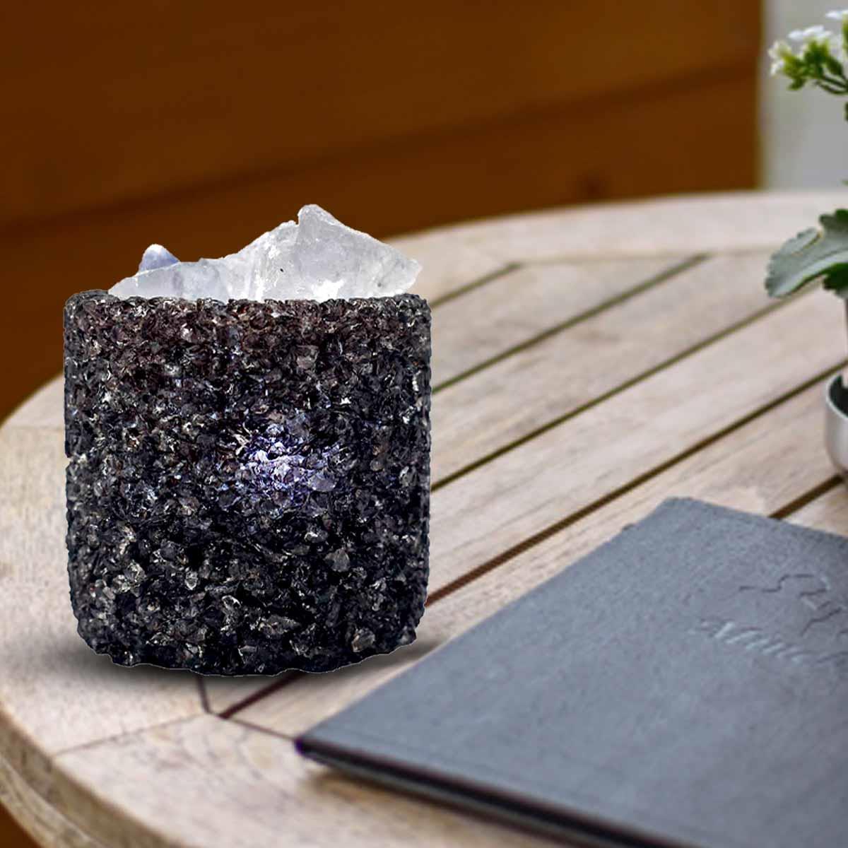 Natural Crystal Aromatherapy with Essential Oil, Electric Diffuser (087-8-B)