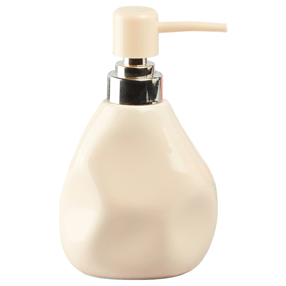 Ceramic Soap Dispenser for handwash for Bathroom, Beige (V-CSD-015-1)