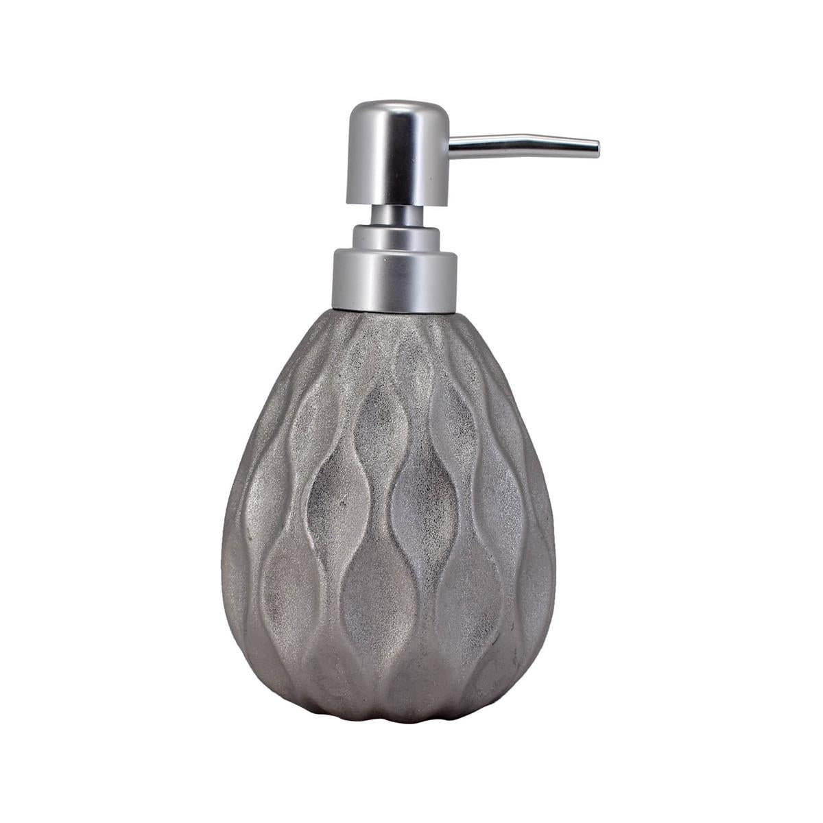 Ceramic Soap Dispenser handwash Pump for Bathroom, Set of 1, Silver (7630)