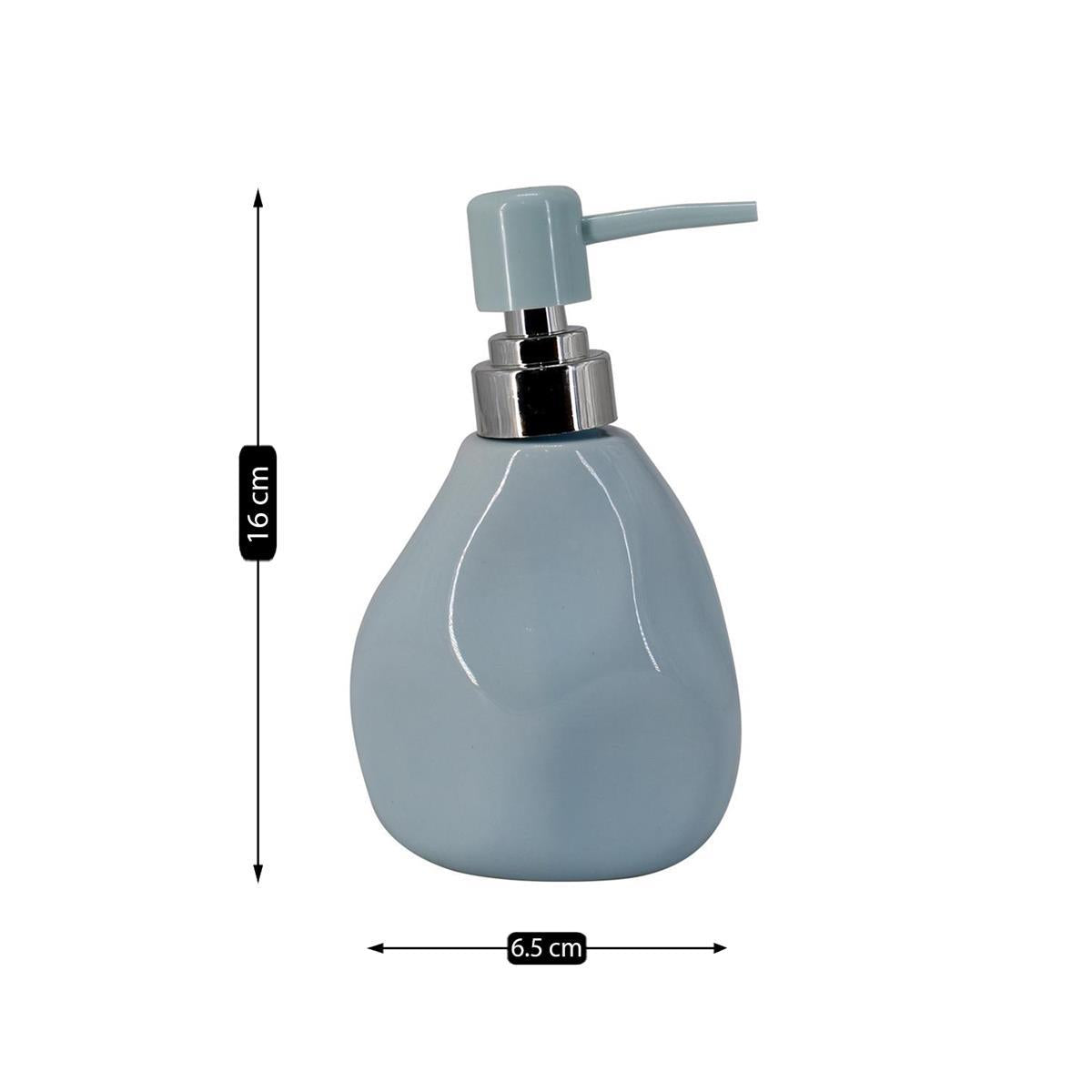 Ceramic Soap Dispenser for handwash for Bathroom, Blue, (Set of 1) (7631)