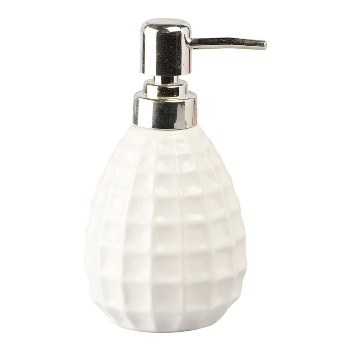 Ceramic Soap Dispenser for handwash for Bathroom, White, (Set of 1) (7634)