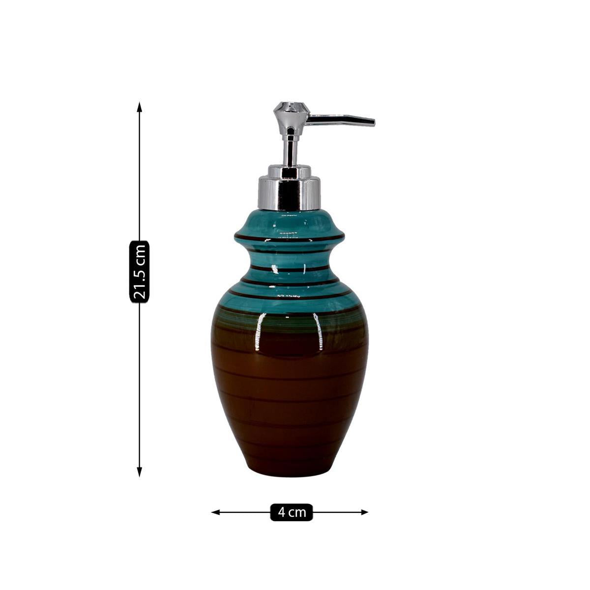 Ceramic Soap Dispenser for handwash for Bathroom, Blue (V-CSD-022)