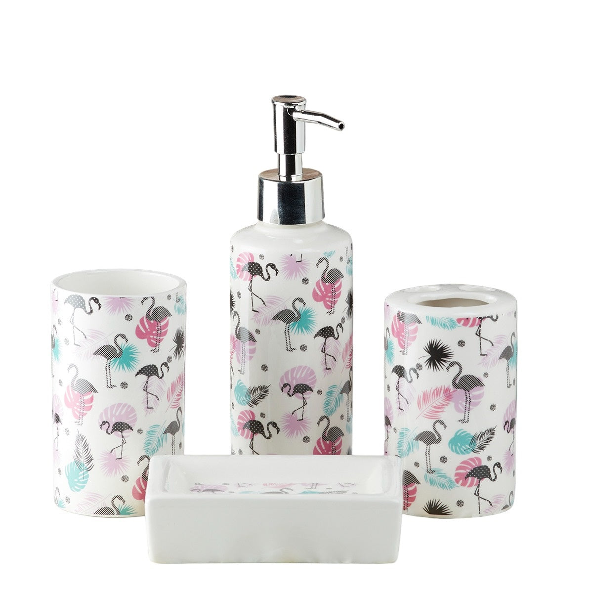 Kookee Ceramic Bathroom Sets, Multi, ART07653