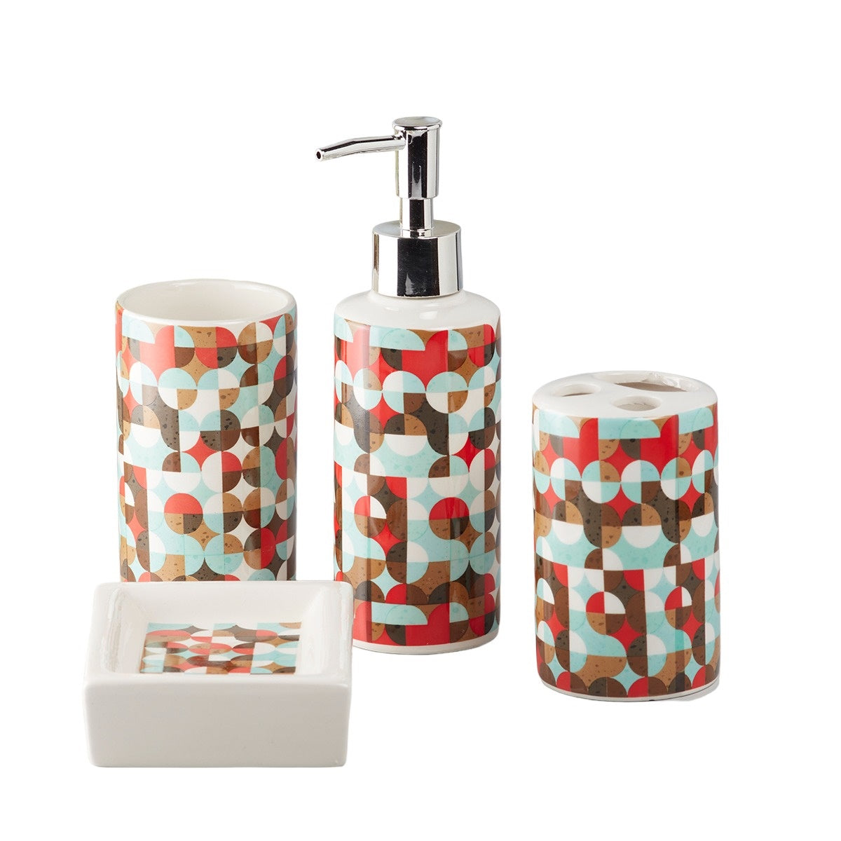 Kookee Ceramic Bathroom Sets, Multi, ART07688