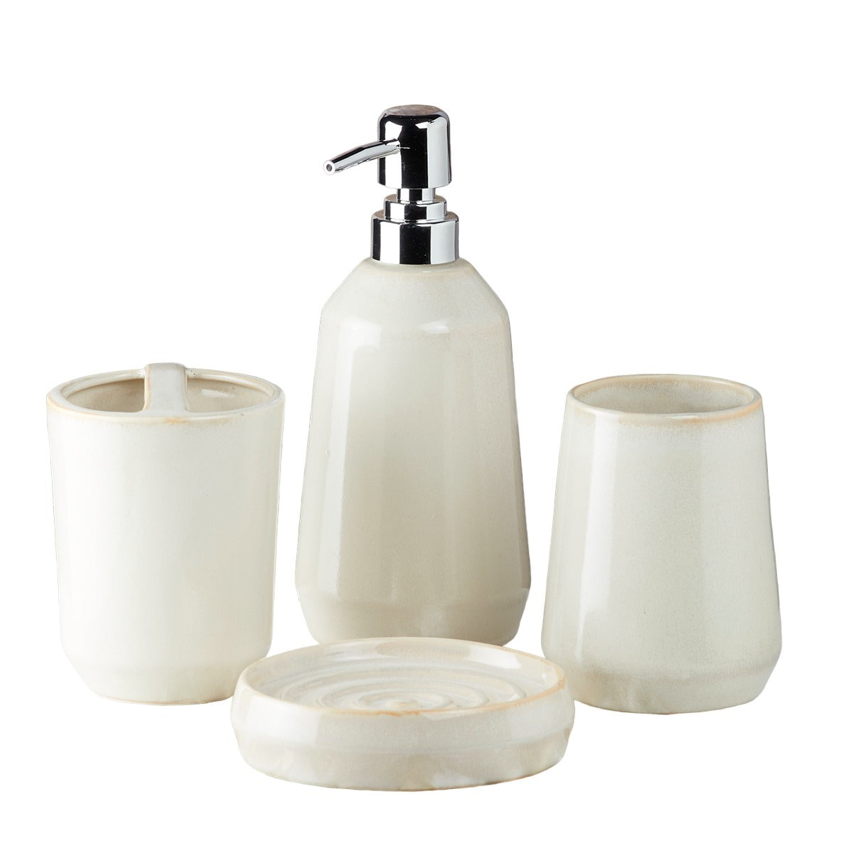 Kookee Ceramic Bathroom Sets, Off White, ART07716