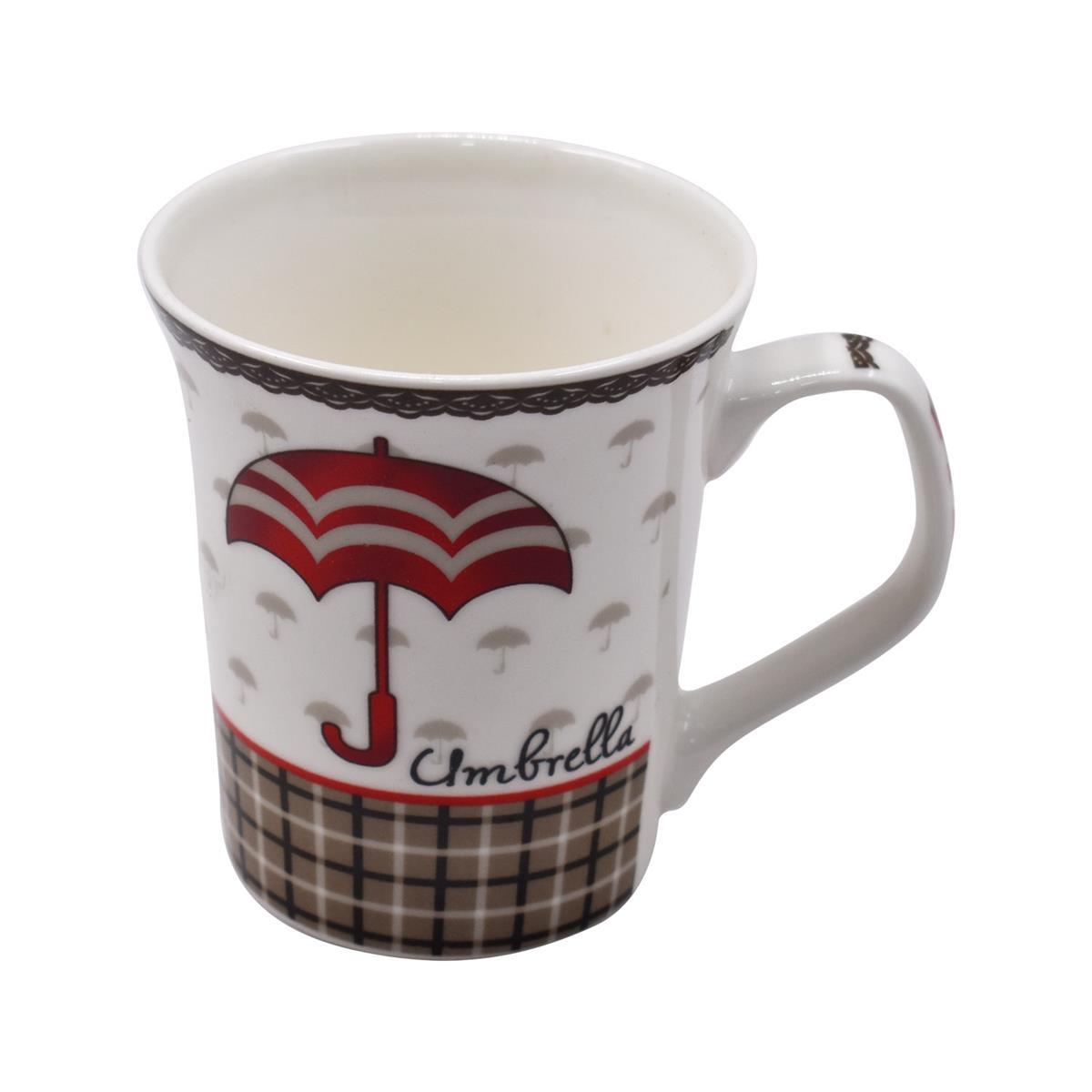 Printed Ceramic Tall Coffee or Tea Mug with handle - 325ml (3463-A)