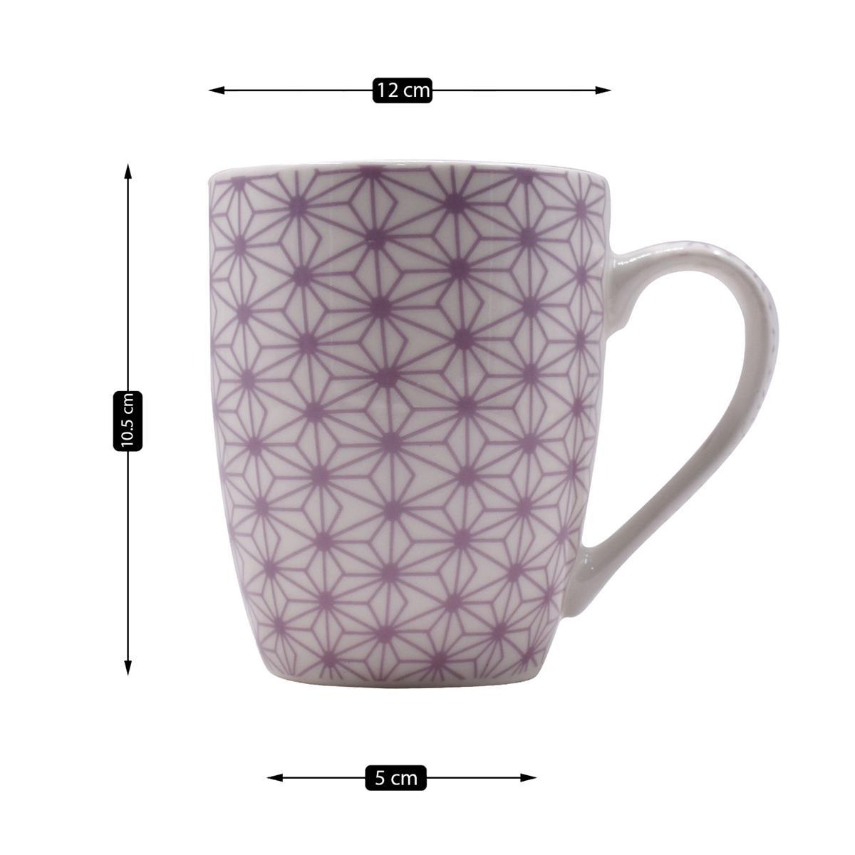 Printed Ceramic Coffee or Tea Mug with handle, 325ml (V-MUGS-005-12)