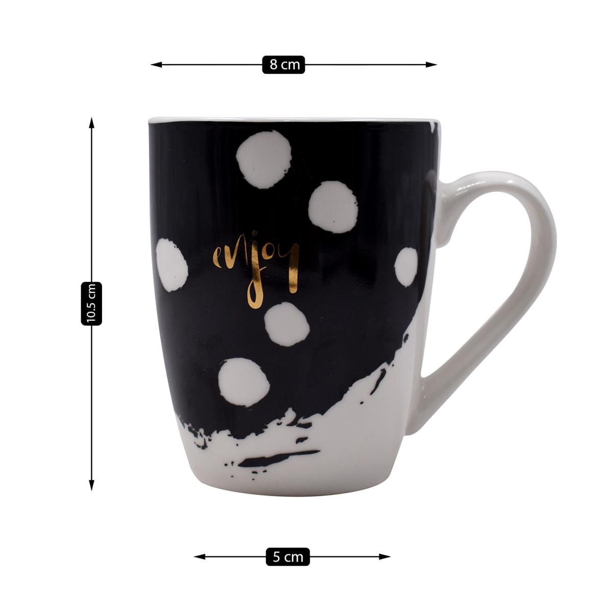 Printed Ceramic Coffee or Tea Mug with handle - 325ml (4388-A)