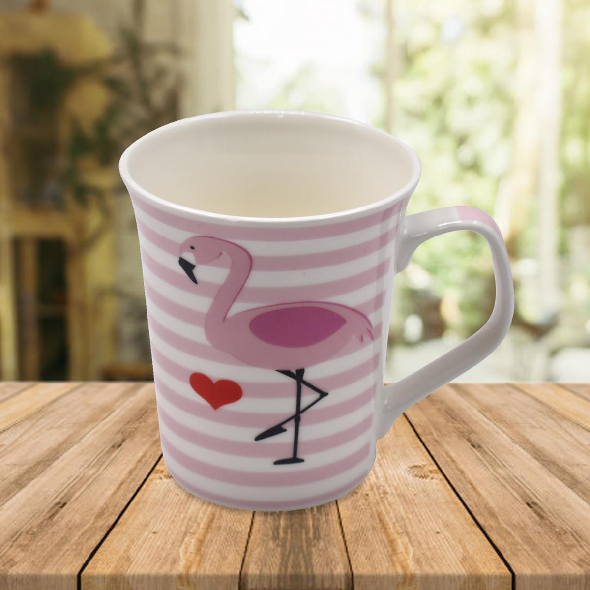 Printed Ceramic Tall Coffee or Tea Mug with handle - 325ml (4611-C-B)