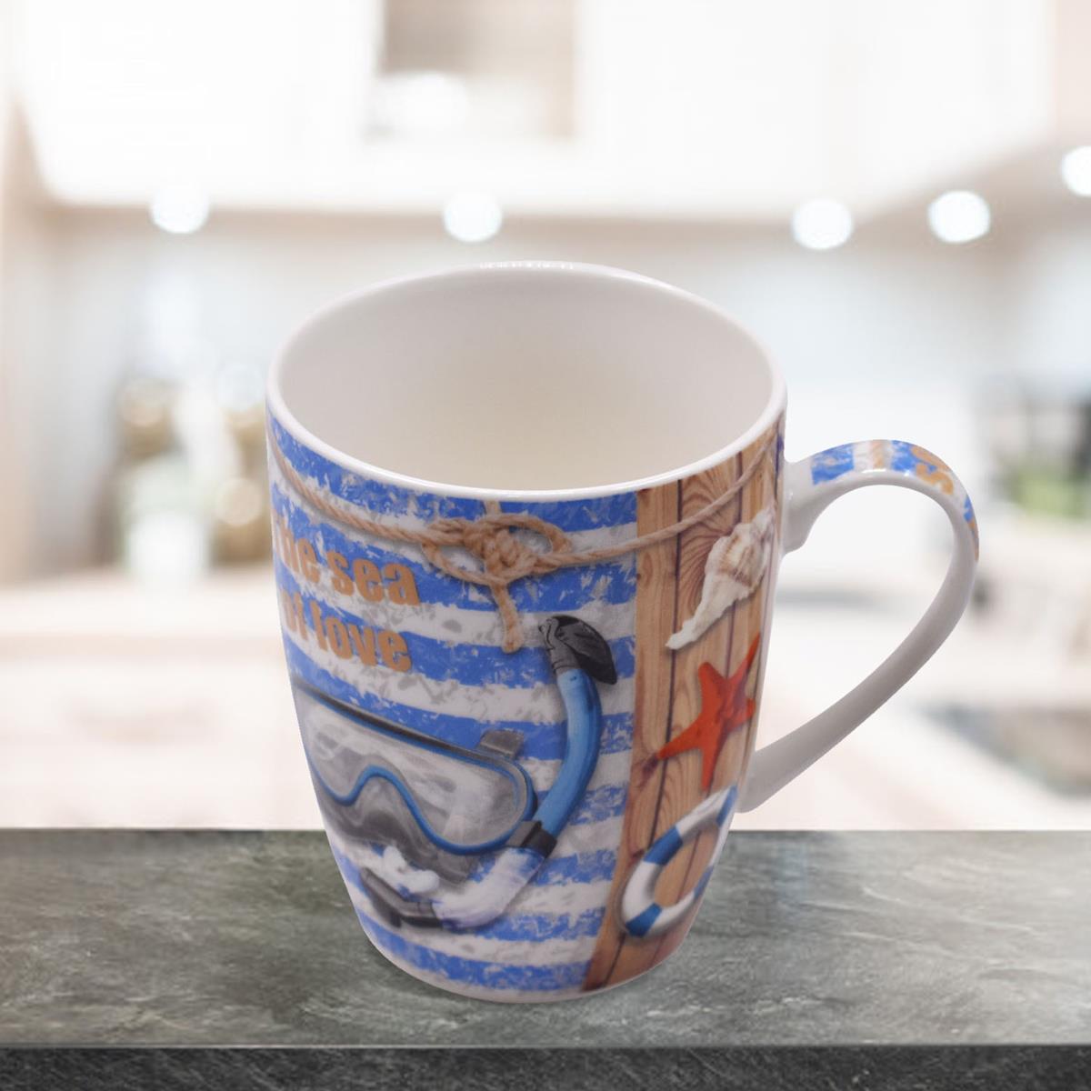 Printed Ceramic Coffee or Tea Mug with handle - 325ml (BPM3030-G-D)