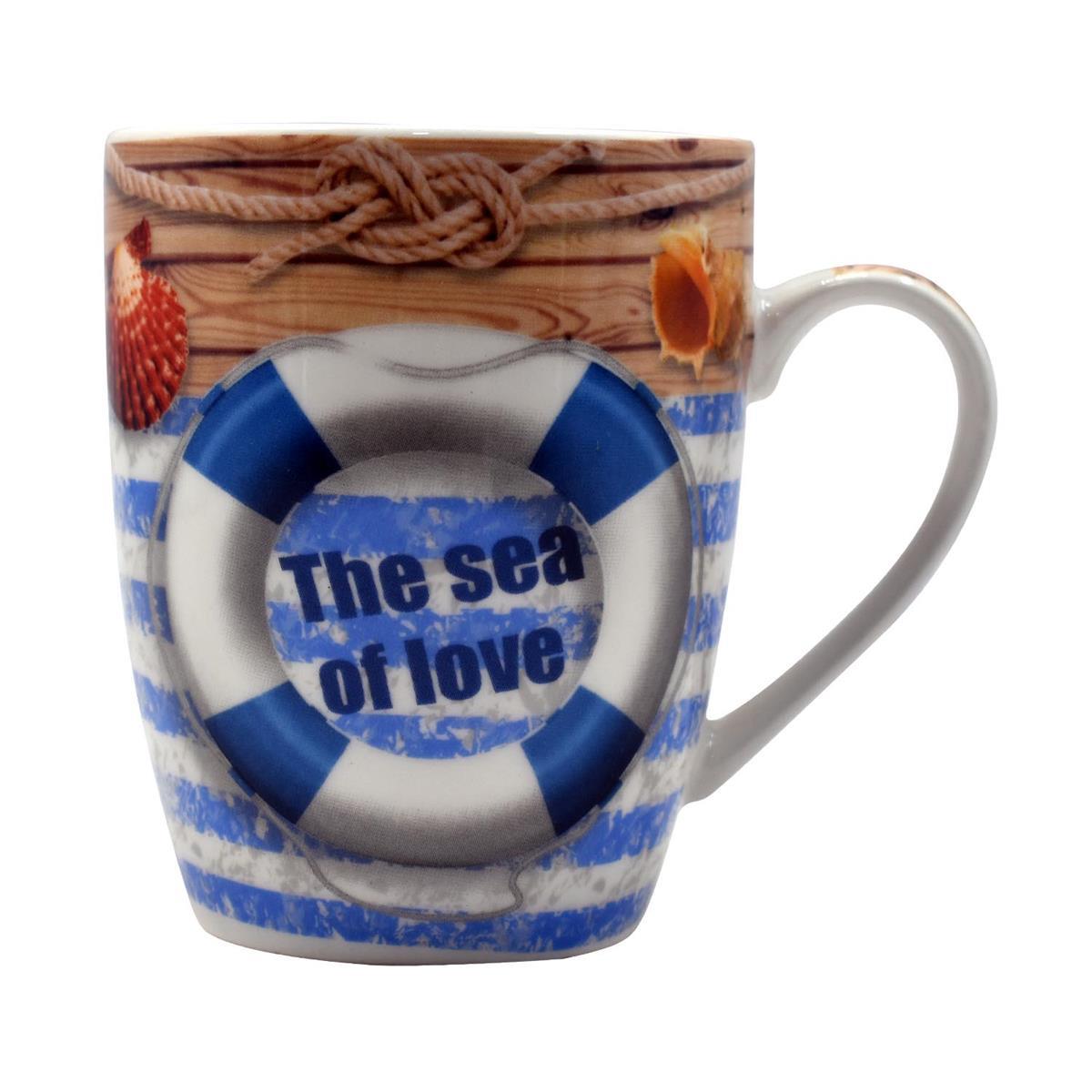 Printed Ceramic Coffee or Tea Mug with handle, 325ml (V-MUGS-005-9)