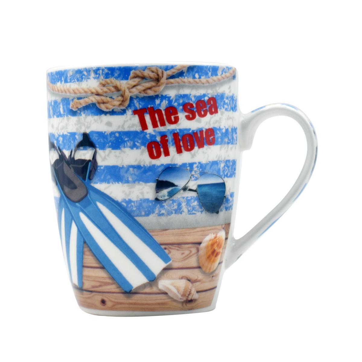 Printed Ceramic Coffee or Tea Mug with handle - 325ml (BPM3030-G-D)