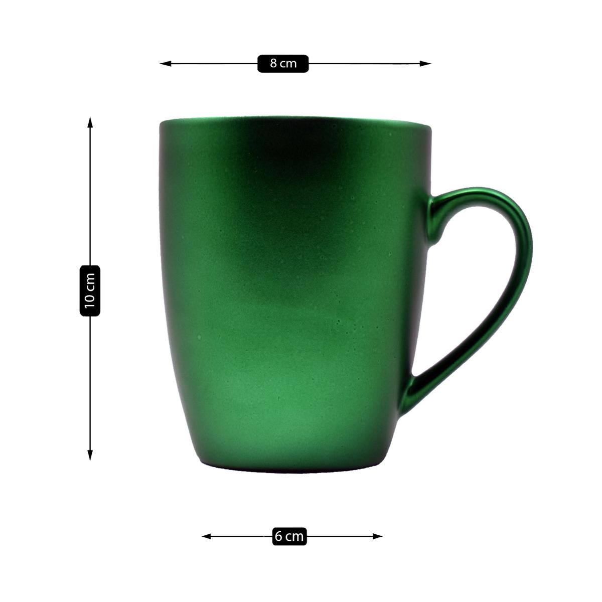 Single Color Ceramic Coffee or Tea Mug with handle, 325ml (V-MUGS-005-1)