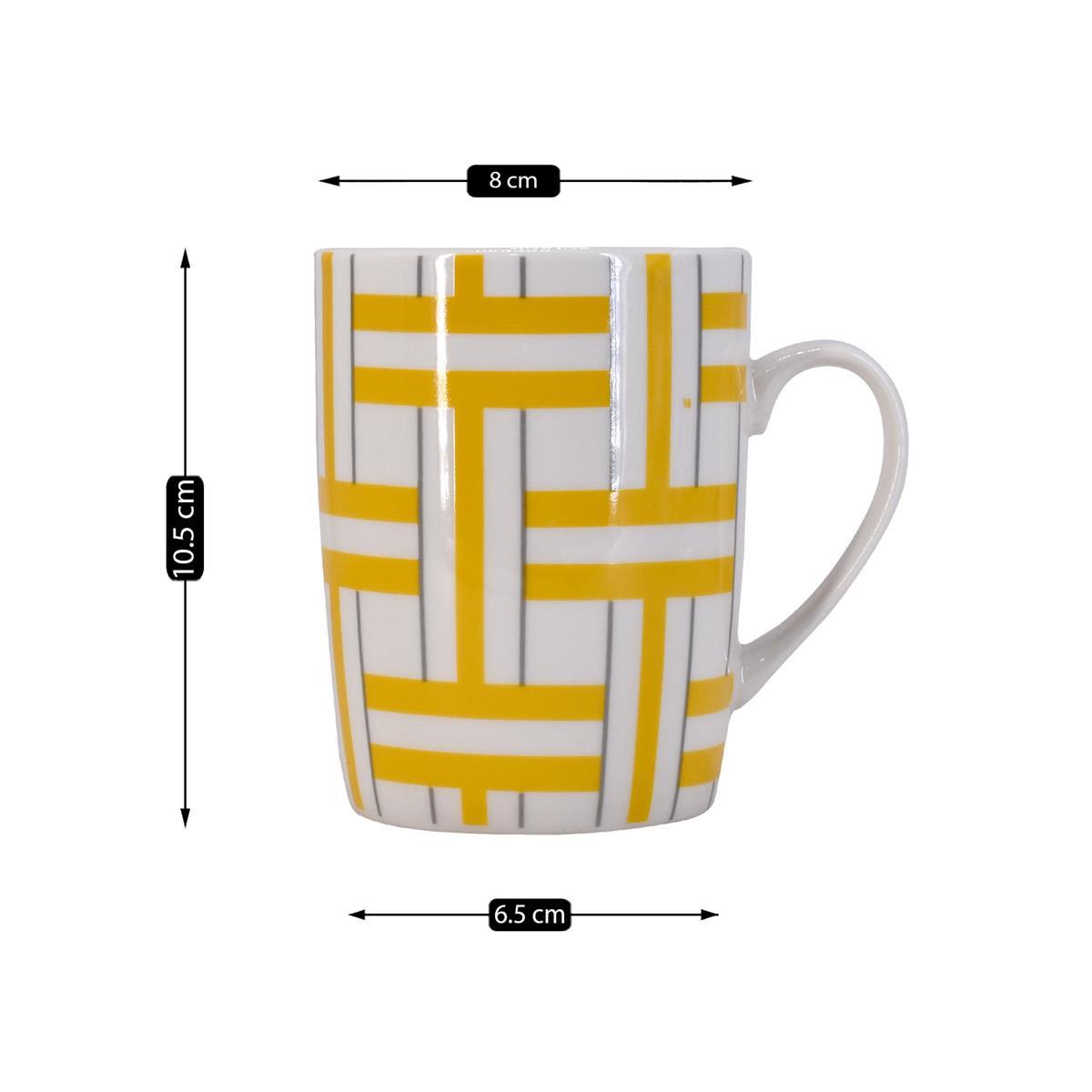 Printed Ceramic Tall Coffee or Tea Mug with handle - 325ml (R4970-D)