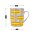 Printed Ceramic Tall Coffee or Tea Mug with handle - 325ml (R4970-D)