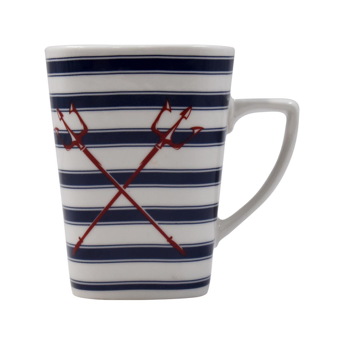 Printed Ceramic Tall Coffee or Tea Mug with handle, 325ml (V-MUGS-009-9)