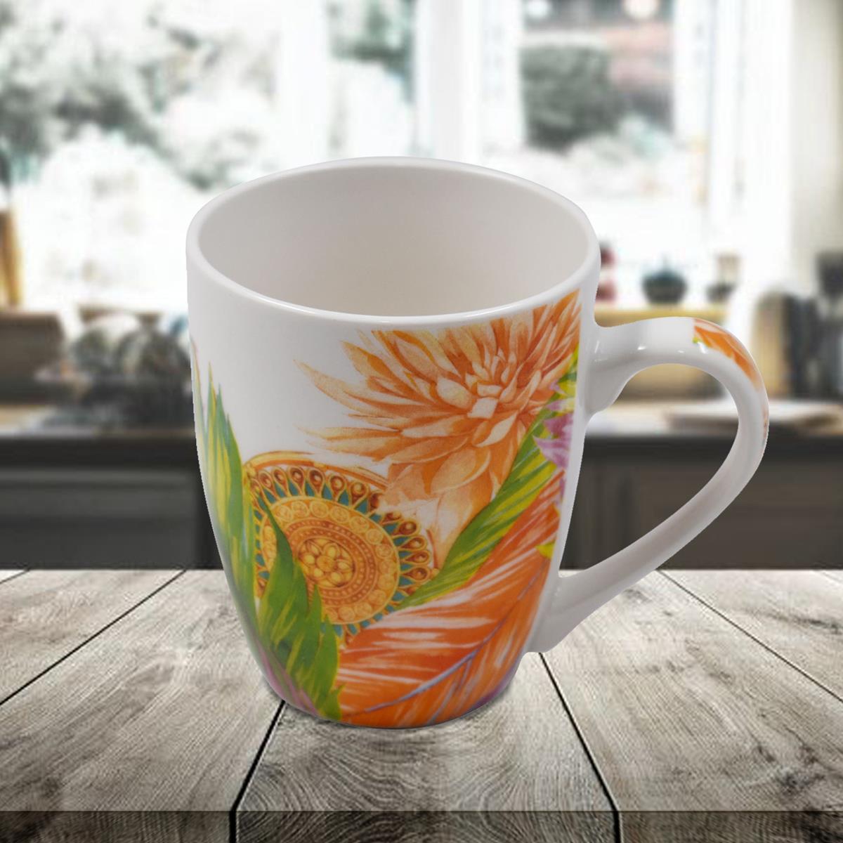 Printed Ceramic Tall Coffee or Tea Mug with handle - 325ml (BPM3767-C)