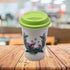 Ceramic Coffee or Tea Tall Tumbler with Silicone Lid - 275ml (BPM4723-A)
