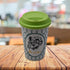 Ceramic Coffee or Tea Tall Tumbler with Silicone Lid - 275ml (BPM4735-C)