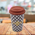 Ceramic Coffee or Tea Tall Tumbler with Silicone Lid - 275ml (BPM4875-A)