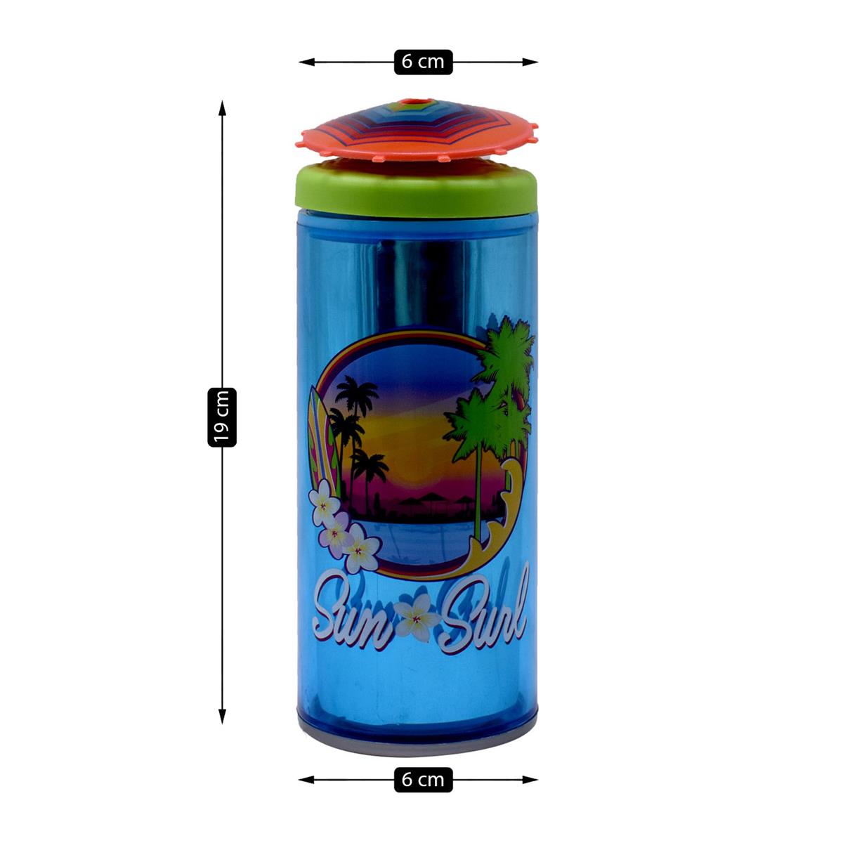 Acrylic Sipper, Cup, Tumbler Frosted with Straw and Lid, 275ml (V-SIPR-002)