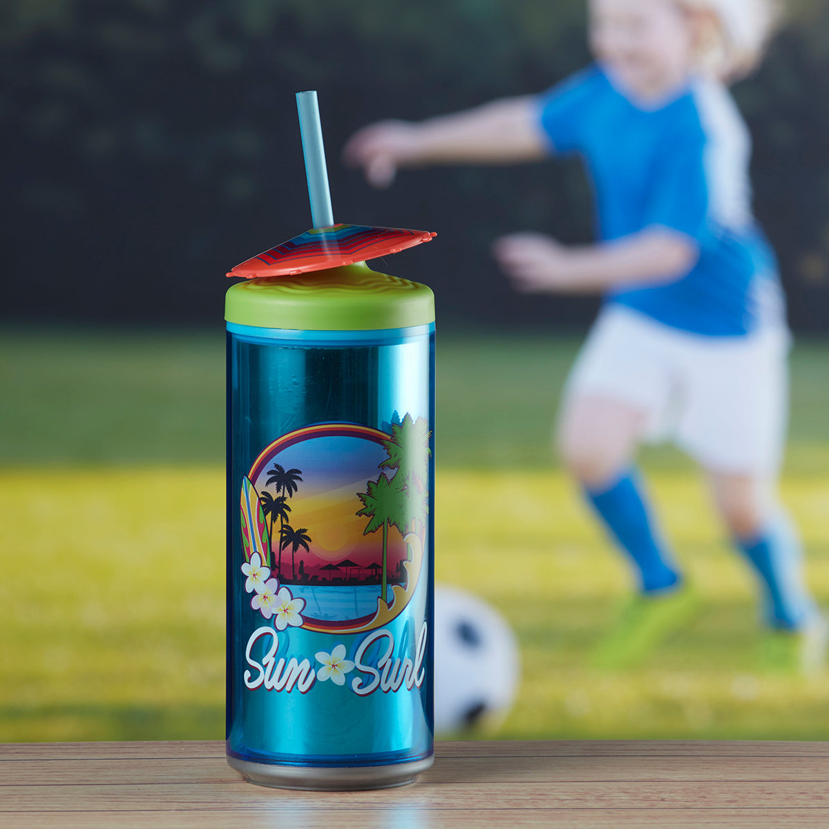 Acrylic Sipper, Cup, Tumbler Frosted with Straw and Lid, 275ml (KT-008-A)