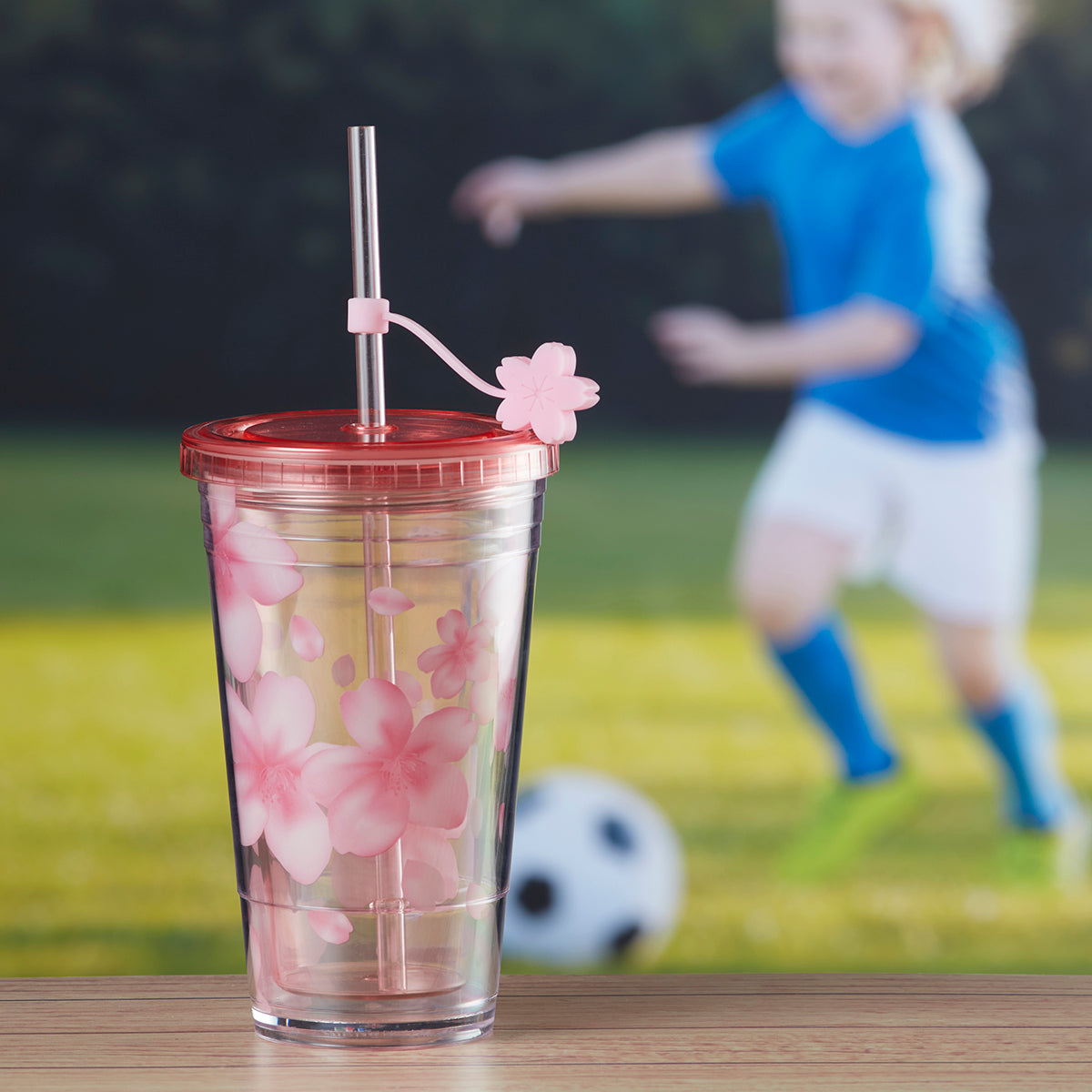 Acrylic Sipper, Cup, Tumbler Frosted with Straw and Lid (V-SIPR-002)