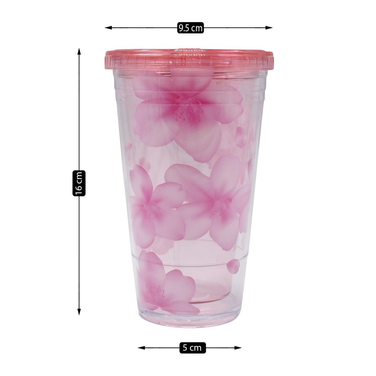 Acrylic Sipper, Cup, Tumbler Frosted with Straw and Lid (V-SIPR-002)
