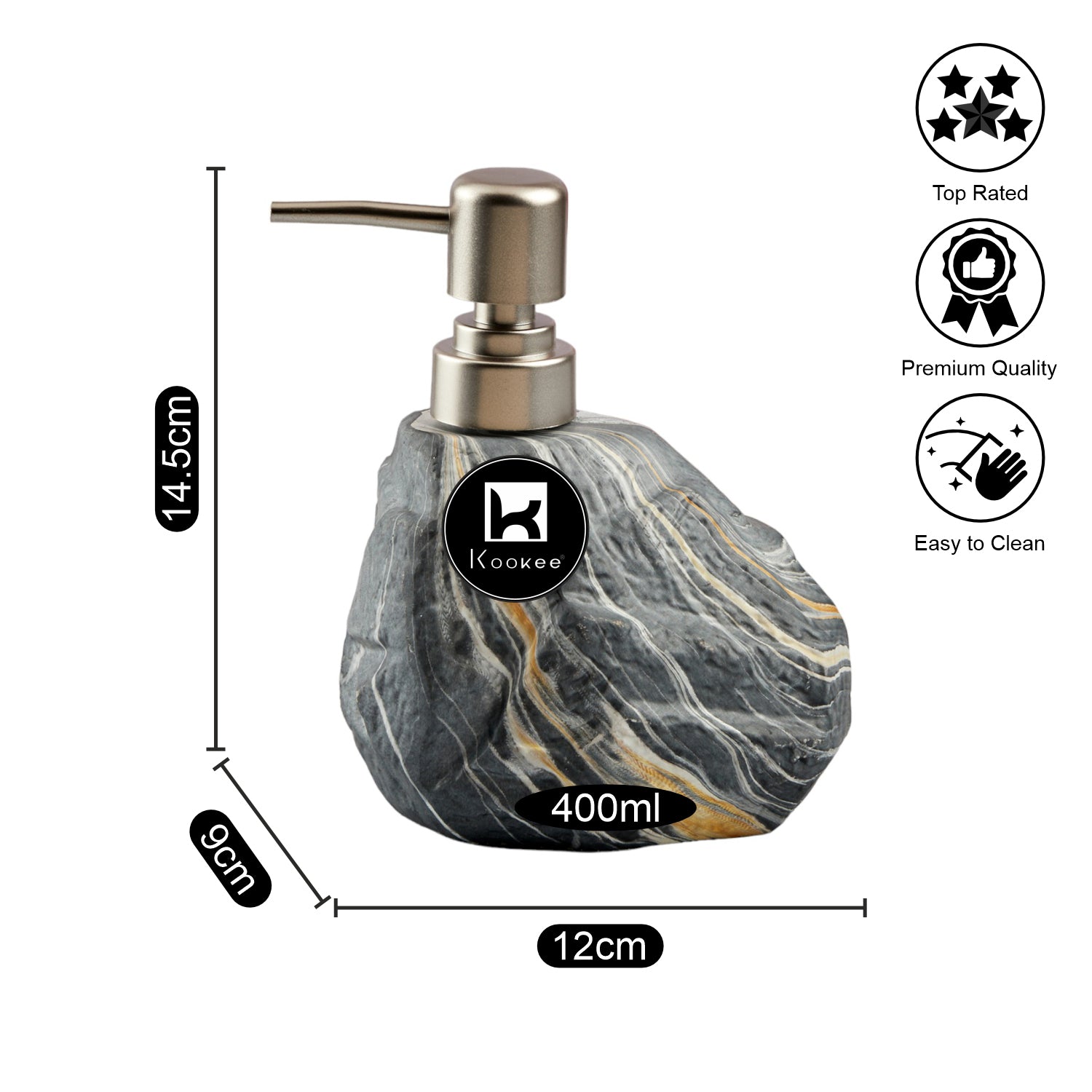 Ceramic Soap Dispenser for handwash for Bathroom, Multicolor (V-CSD-014-1)