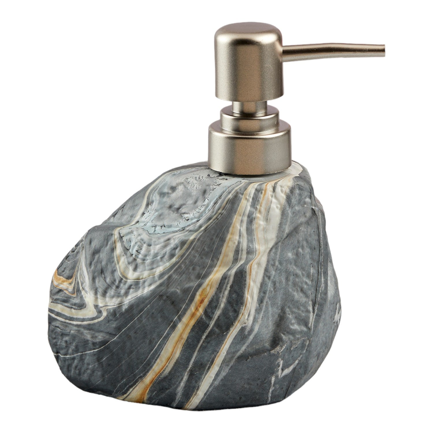 Ceramic Soap Dispenser for handwash for Bathroom, Stone, (Set of 1) (7947)