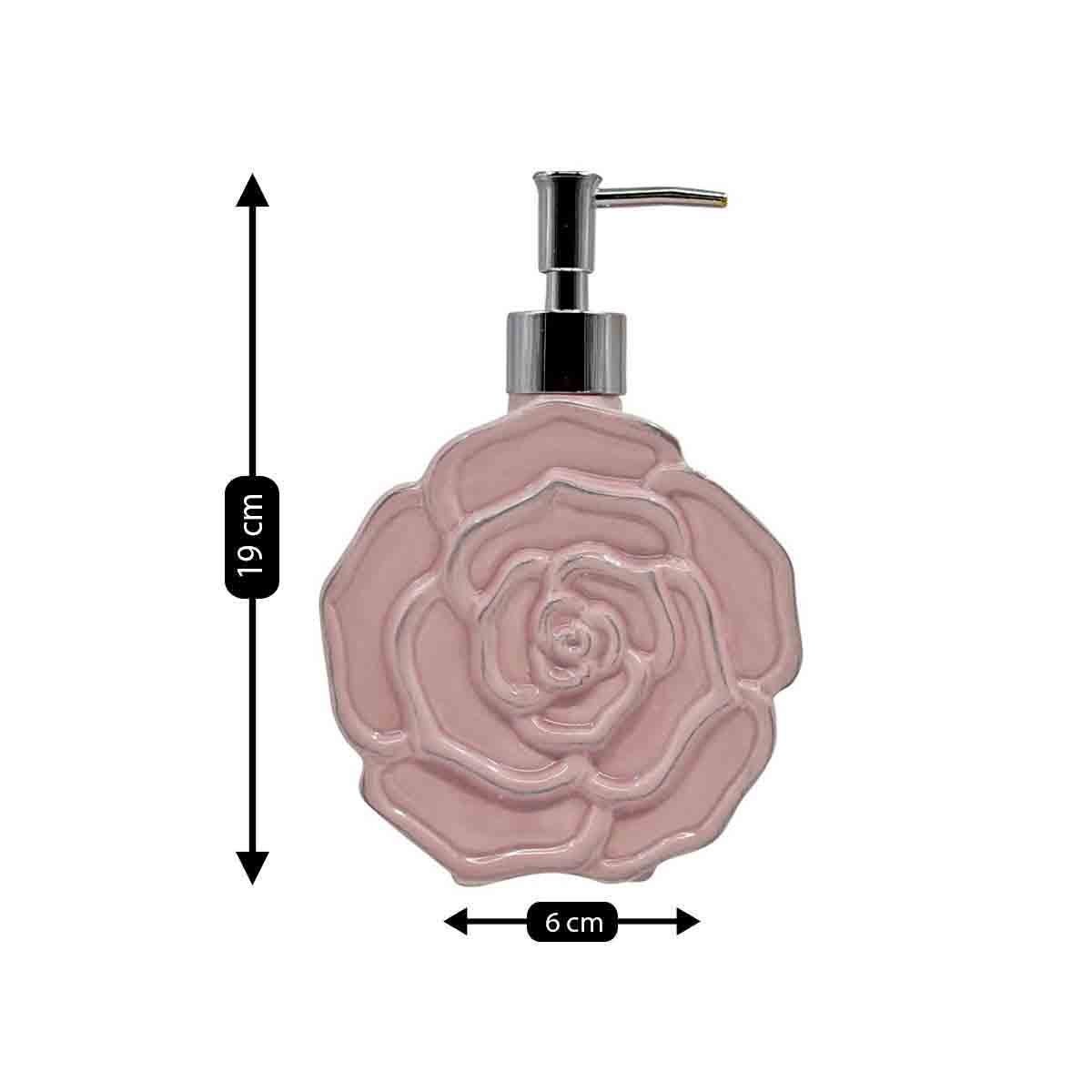 Ceramic Soap Dispenser for handwash for Bathroom, White, (Set of 1) (8682)