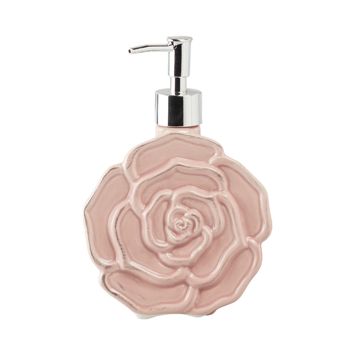 Ceramic Soap Dispenser for handwash for Bathroom, Pink, (Set of 1) (7960)