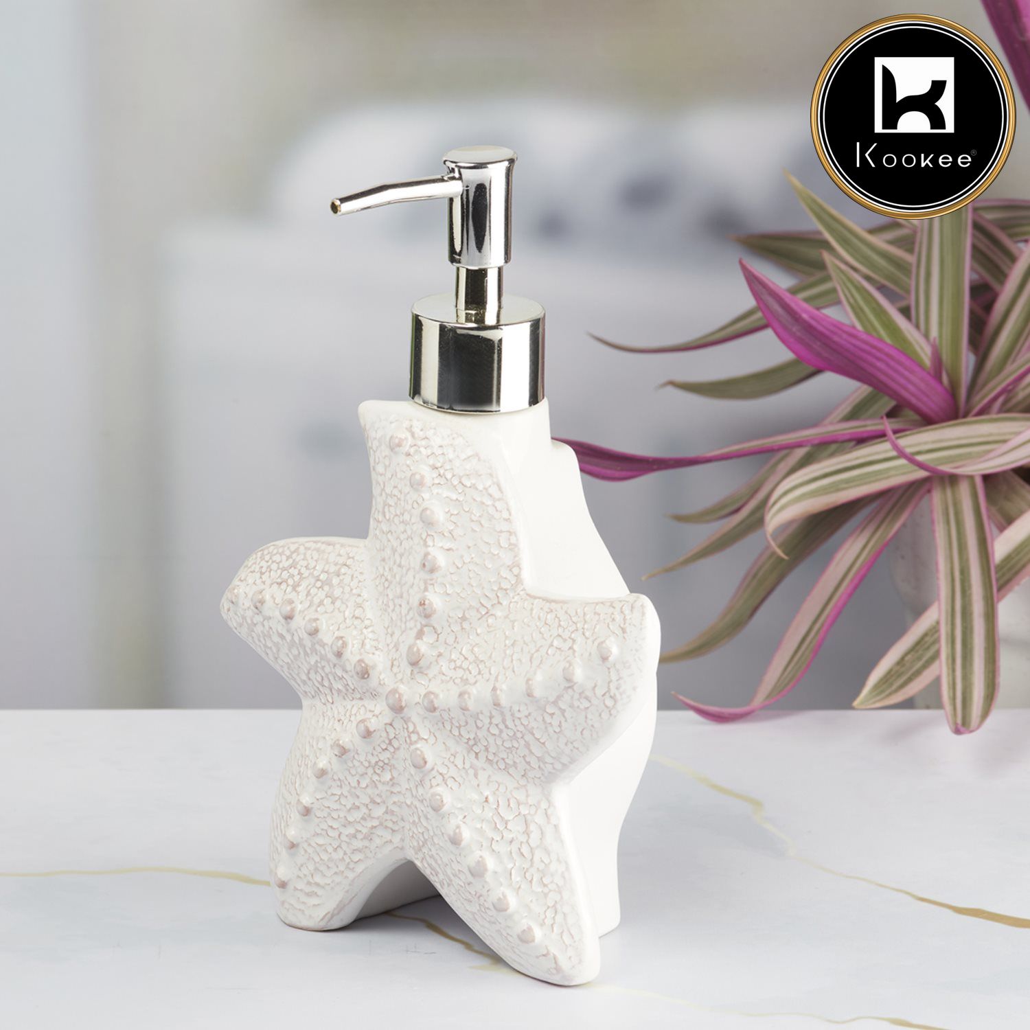 Kookee Ceramic Soap Dispensers, White, ART07962