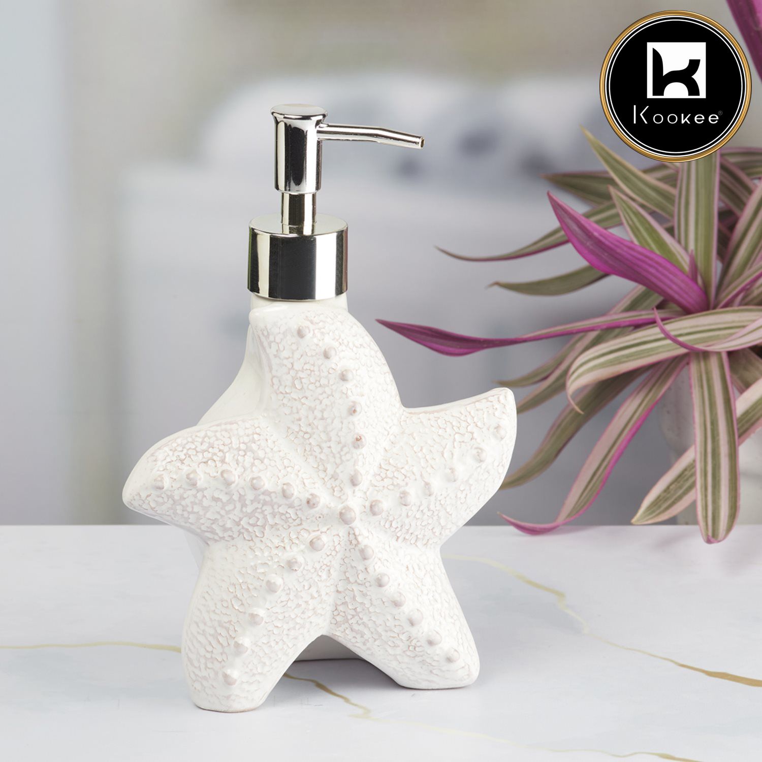 Kookee Ceramic Soap Dispensers, White, ART07962