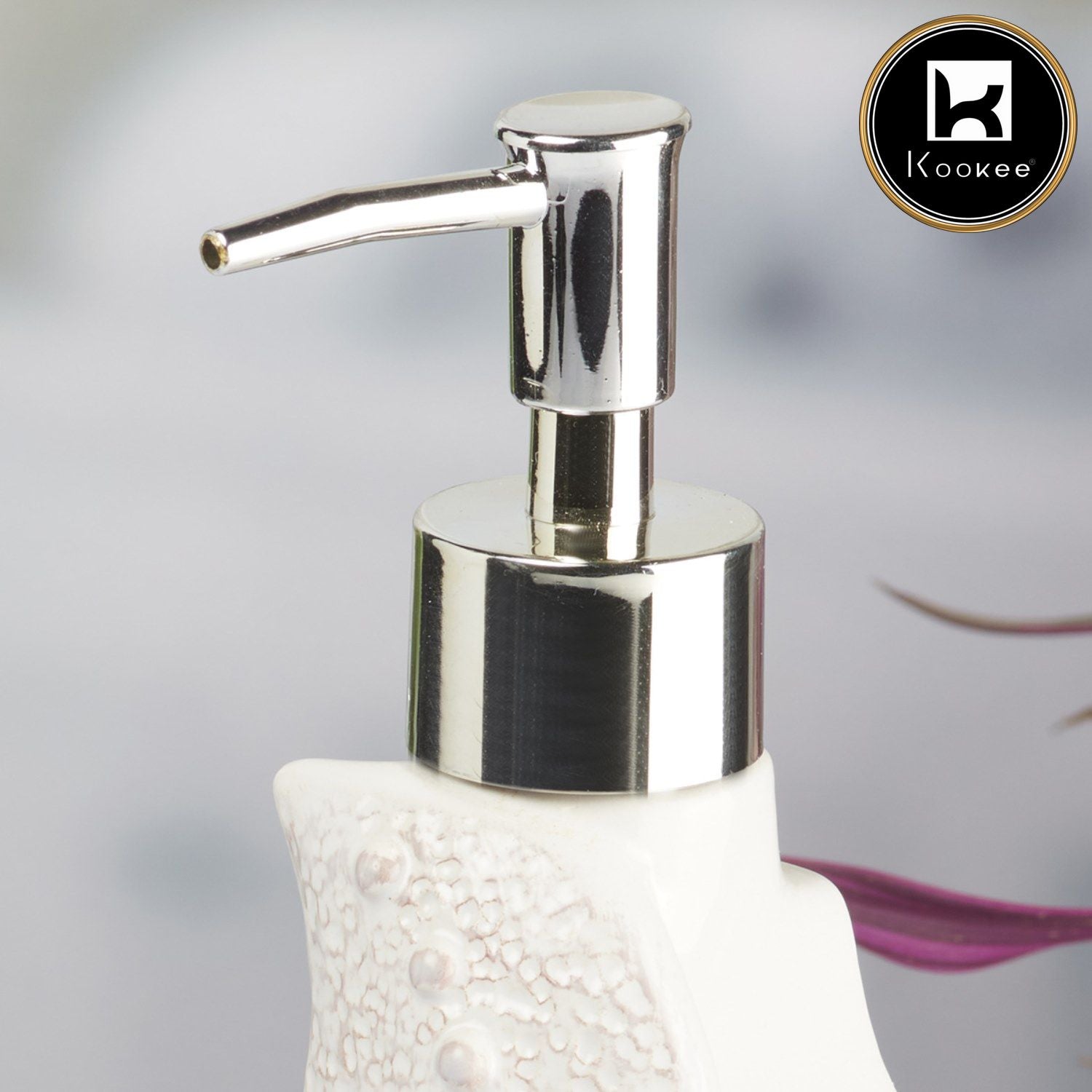 Kookee Ceramic Soap Dispensers, White, ART07962