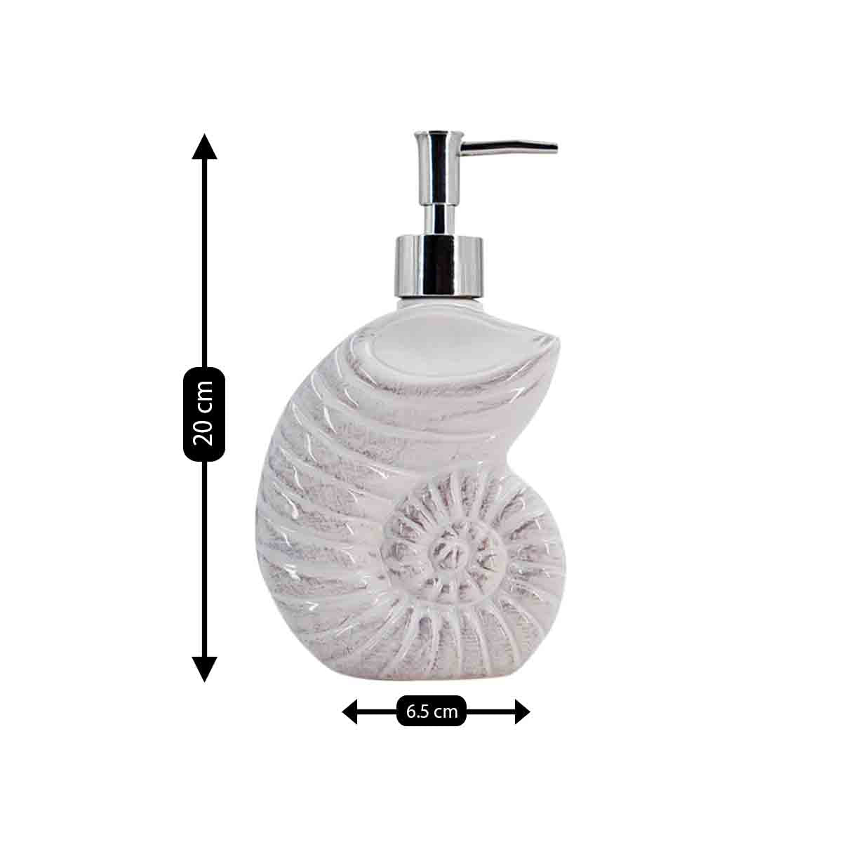 Ceramic Soap Dispenser for handwash for Bathroom, White (V-CSD-009-1)
