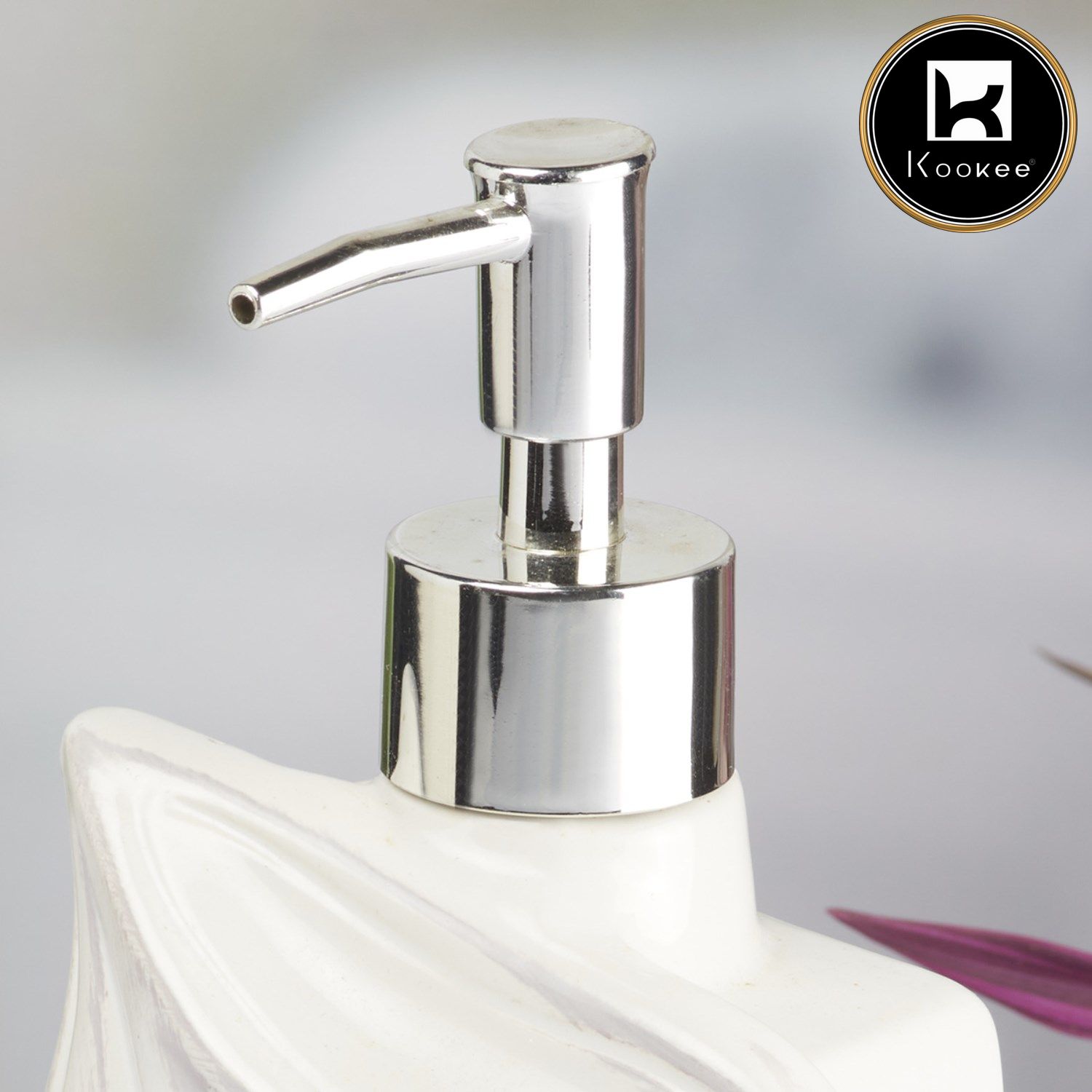 Kookee Ceramic Soap Dispensers, White, ART07965