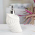 Ceramic Soap Dispenser handwash Pump for Bathroom, Set of 1, White (7963)